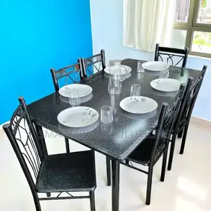Large Executive 6 Sitter Dinning Table (Black Color) D-06