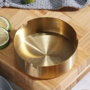 Ash Tray Gold Steel