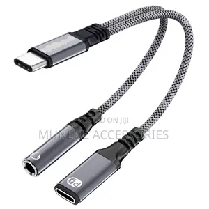 Usb C to 3.5mm Headphone and Charger Adapter Mic Jack Pdcabl