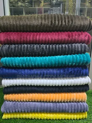 Stripped Warm Velvet Couch Blankets
