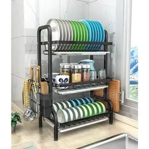 Heavy Duty 3 Layer Dish Rack With Drainer