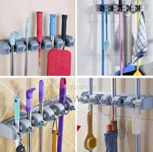 *Broom Mop Holder Tidy Organizer, Wall Mounted Organizer