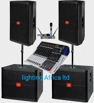 (2) JBL Mid SPK - (2)Jbl 18" Bass -8ch Mixer -Cs 4000 Power Amplifier