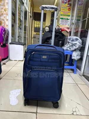 Navy Blue Small. Size Fabric Suitcase 56cm