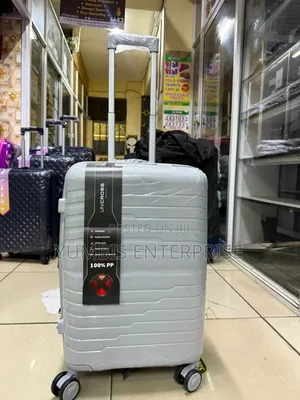 Small Size in Light Silver Grey Rubber 1pc Suitcase (59cm Height)