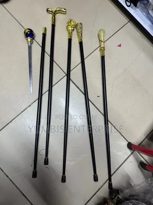 Elegant I Pimped Walking Sticks With Sword Inside, Gold Handle