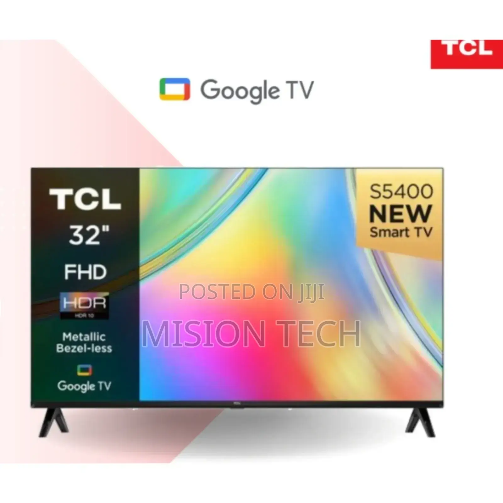 TCL 32" Inch Bluetooth Enabled Frameless Smart Android Tv
