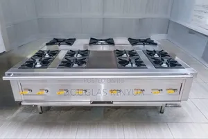 Stainless Steel Commercial High Pressure Gas Cooker(11 Burners)