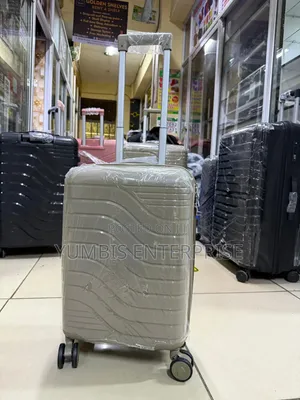 Small Carryon Suitcase Brown Beige Color for