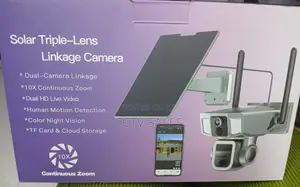 Motion Detection Wifi/4g Triple Lens Solar Powered CCTV Audio Camera
