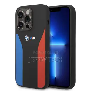 Wqarty iPhone 14 Pro Silicone Smooth BMW Logo Phone Case