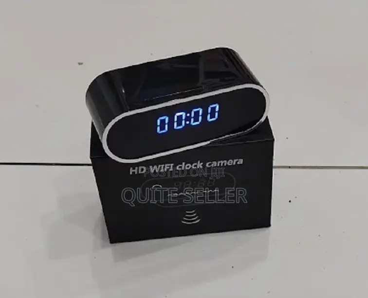 New Digital Table Clock Wifi Camera Motion Detection Instant Alerts