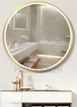 *Huge 60*60cms Unbreakable Round Decor Mirrors With Fine Finishing
