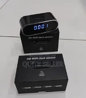 Table Clock Ir Night Vision Mini DVR App Remote 1080p Wifi Camera