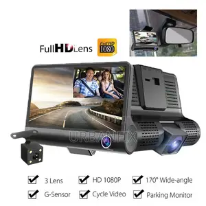 3 in 1 1080p Full Hd Car Dash Camera (Front, Rear and Inside Cameras)