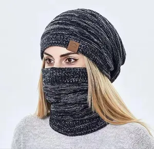 Hat Shawl Beanie Set