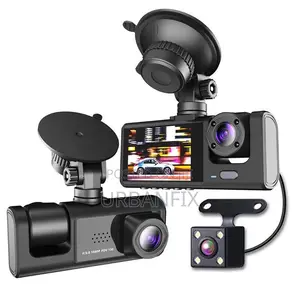 3 in 1 Full Hd 1080p Dash Camera With 3 Cameras Front, Inside and Rear