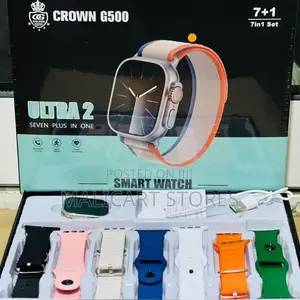 Crown G500 7 in 1 Ultra 2 Model Smart Watch With Charger