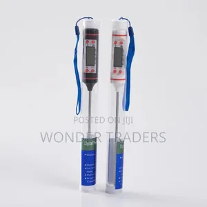 Digital Food Thermometer Battery Operated With Led Display