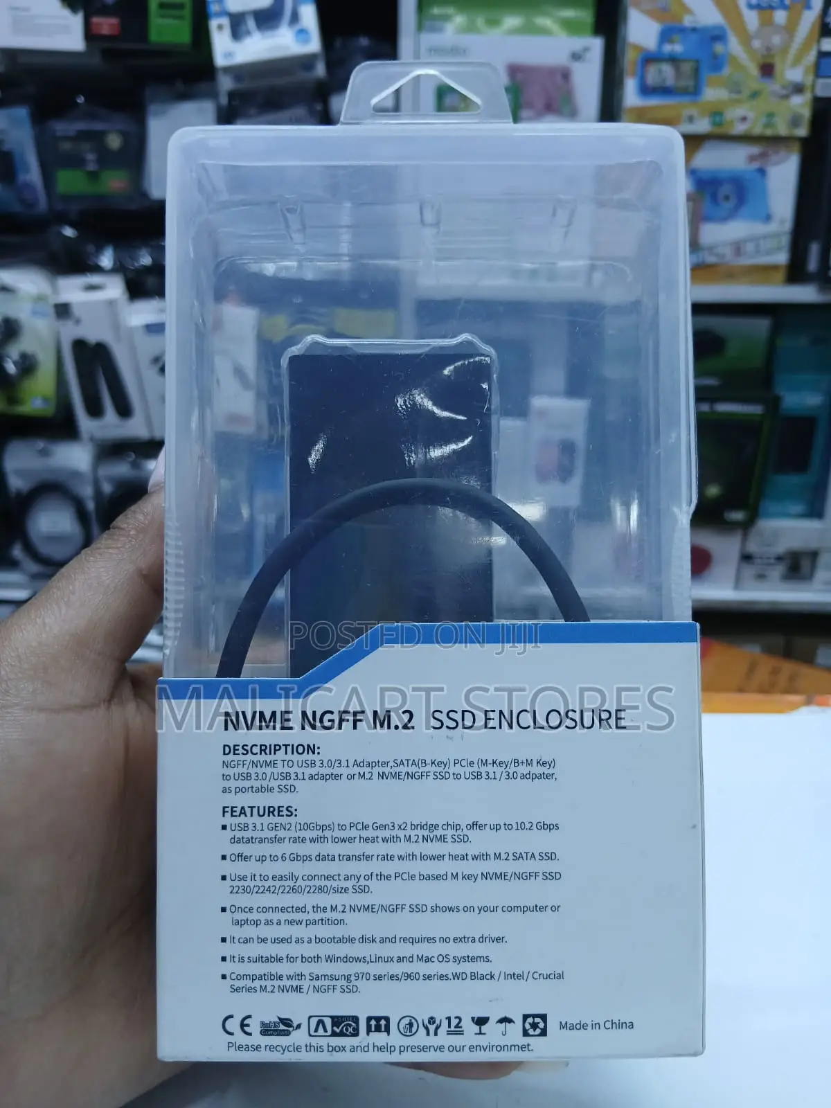 M.2 SSD Enclosure Nvme/NGFF to Usb C