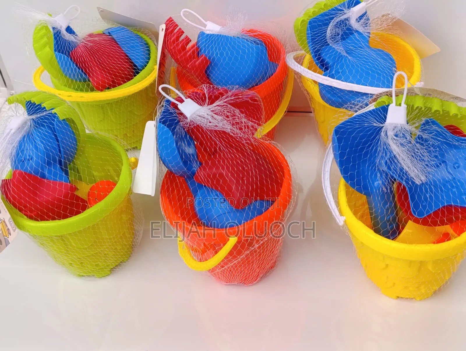 Beach Buckets.
 Comes With Beach Toys