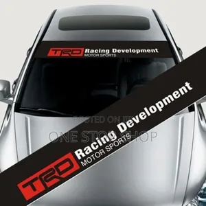 Black Toyota Branded Front Windscreen Stickers