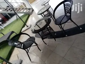 Black Rattan Balcony Set
