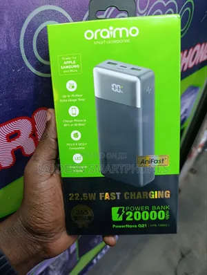 Oraimo 20000mah 22.5w Fast Charging Powerbank