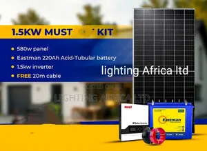 1.5kva Home Off-Grid Solar Kit - (2)580w Solar - 220ah Eastman Battery