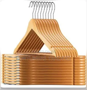 Wooden Coat Hanger With Clips