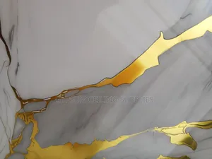 PVC Marble Sheets With Golden Accent 4ftx8ft