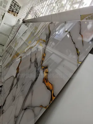 PVC Marble Sheets With Golden Accent 4ftx8ft