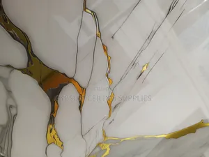 PVC Marble Sheets With Golden Accent 4ftx8ft