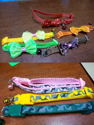 Adjustable Pet Collars for Cats, Small Dogs Bow Tie Bell
