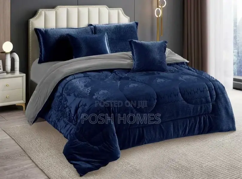 Navy Blue Luxury Velvet Fleece Duvet