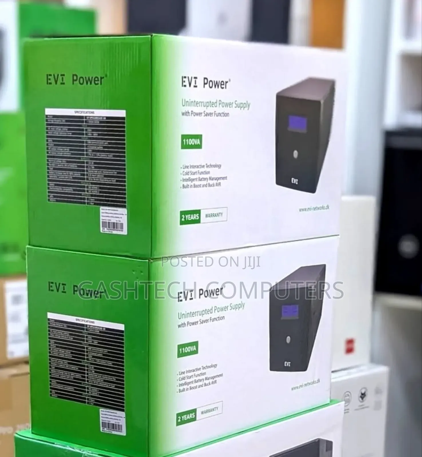 Evi 1100va / 600w Line Interactive Ups - Lcd Display