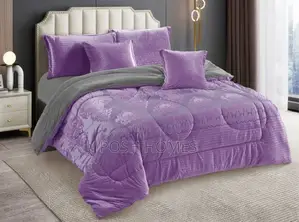 Purple Silk Velvet Fleece Duvet