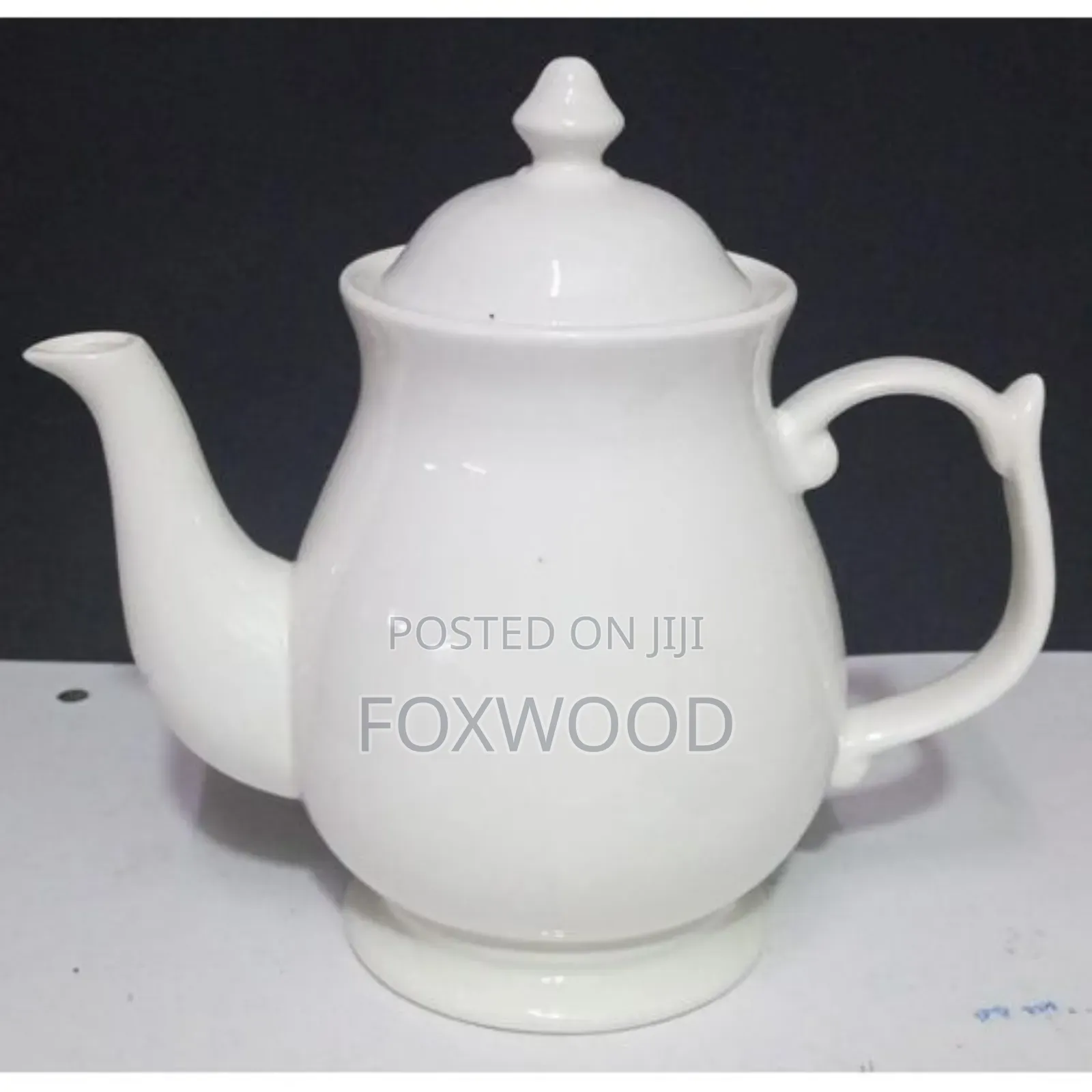 Ceramic Fancy White Kettle 700ml