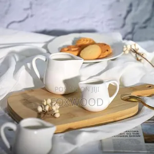 2 PCS Mini White Ceramic Milk Jug