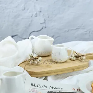 2 PCS Mini White Ceramic Milk Jug