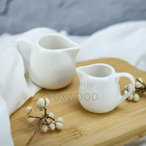 2 PCS Mini White Ceramic Milk Jug