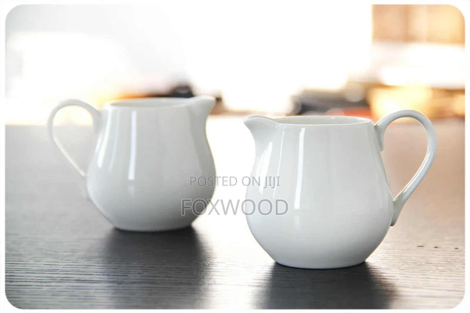2 PCS Mini White Ceramic Milk Jug