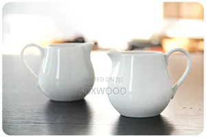 2 PCS Mini White Ceramic Milk Jug