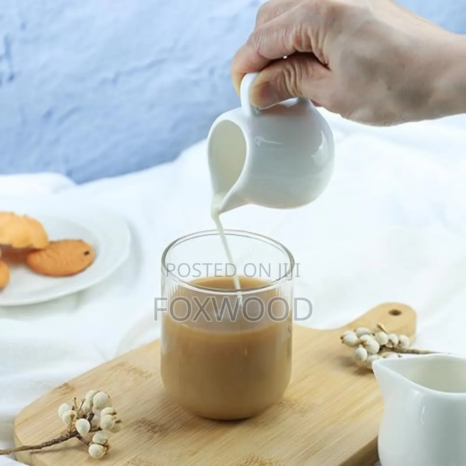 2 PCS Mini White Ceramic Milk Jug