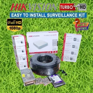 Quick Wake Up DVR 8 Hikvision 1080p Full Hd CCTV Cameras Complete Kit