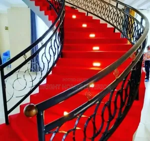 Staircase Red Carpet Installed