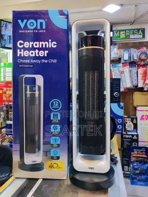 Von Ceramic Tower Room Heater With Fan
