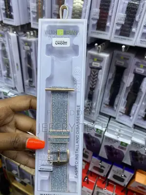 Wagon Stretchy Nylon Bling Straps for Apple Watch 42 44 45 49mm