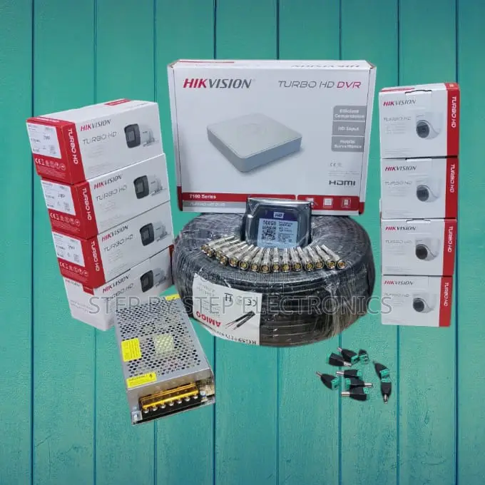 8 Hikvision 1080p Full Hd CCTV Cameras Complete Installation Kit
