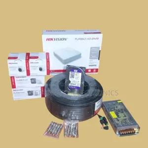 4 Hikvision 1080p Full Hd CCTV Cameras Complete Kit With 50m Cable